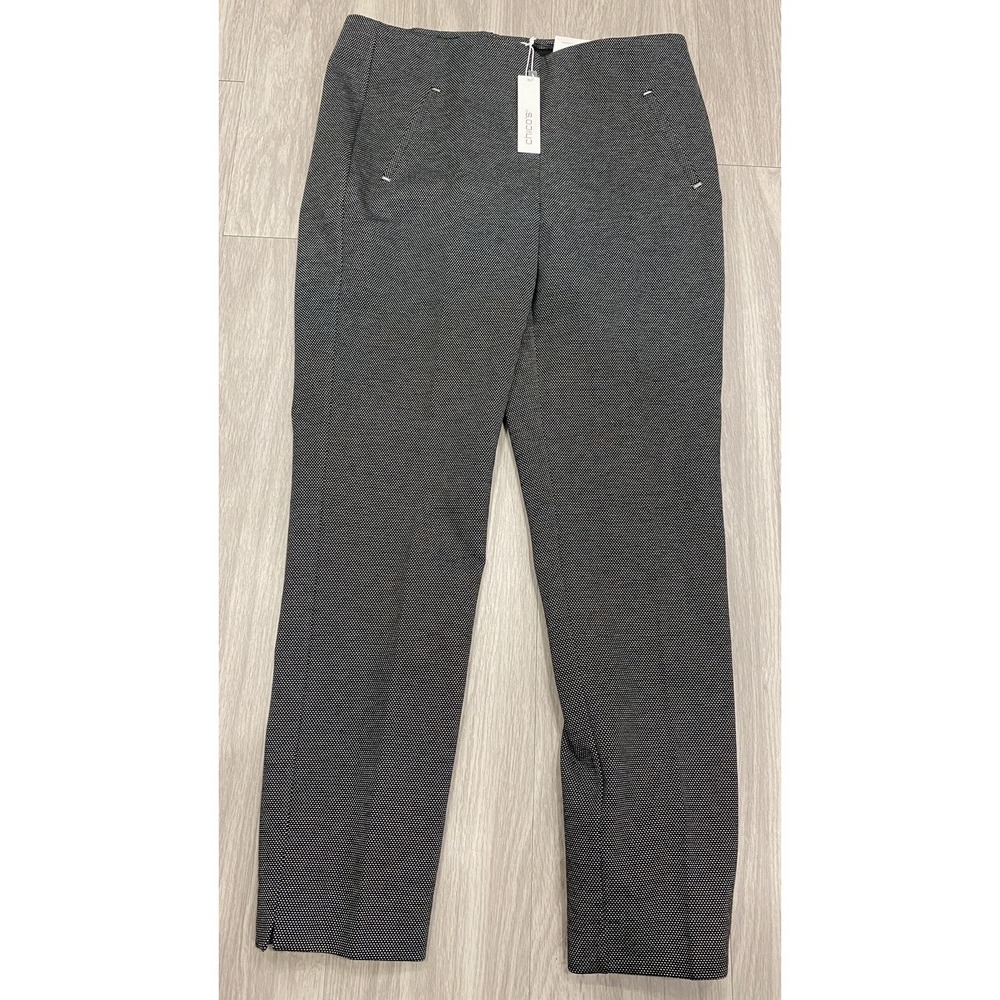 Chico's  So Slimming Getaway 5 Pocket Pants Size 1 US 8 Black White Hounds T $99